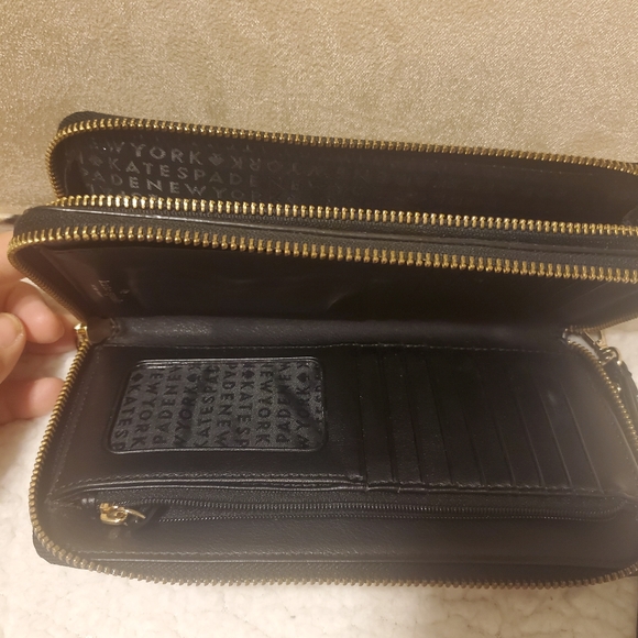 🌷‼️Final Clearance‼️ KATE SPADE Large Wallet Double Zip Wrist Strap Leather - Picture 7 of 12